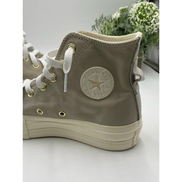 Converse Chuck Taylor All Star CTAS Lift Platform High 'String' Pale Putty Sz 6 - Picture 3 of 16